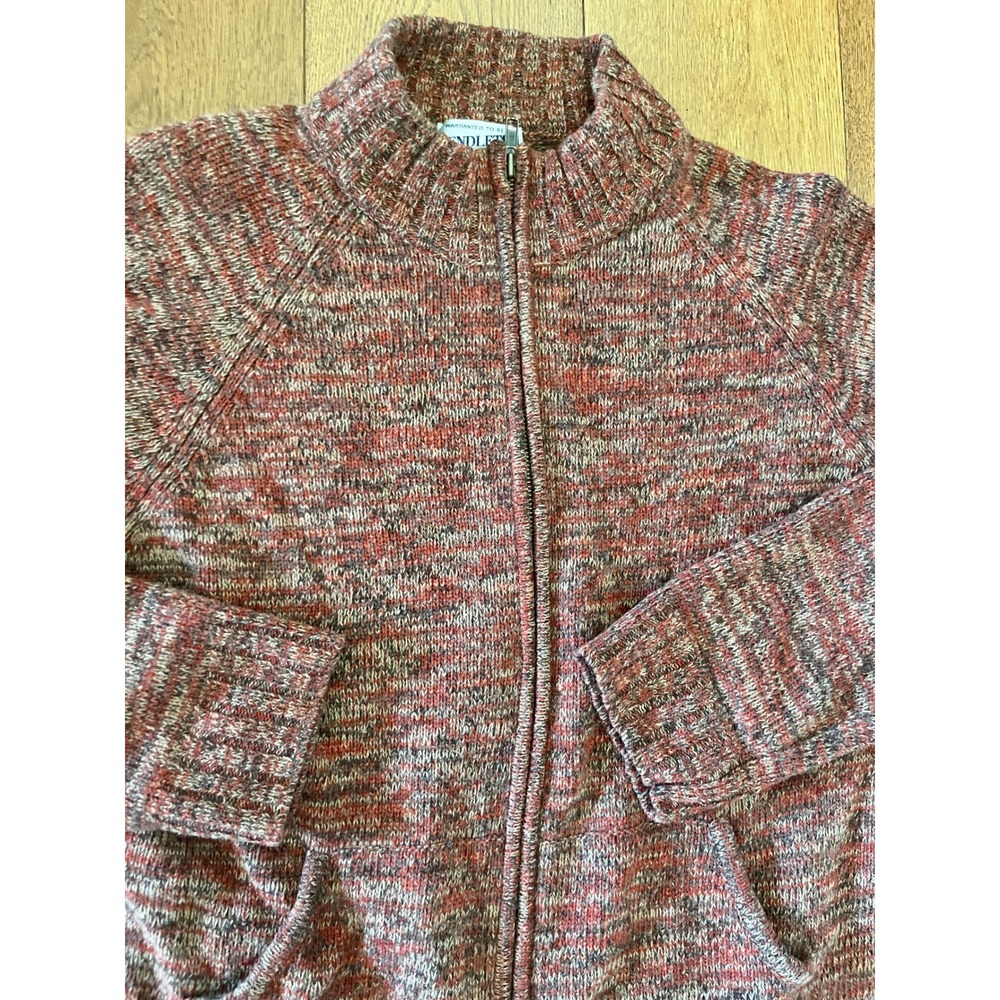Pendleton Full Zip Cardigan Mens XL Red Orange Excellent 100% Lambswool Marled